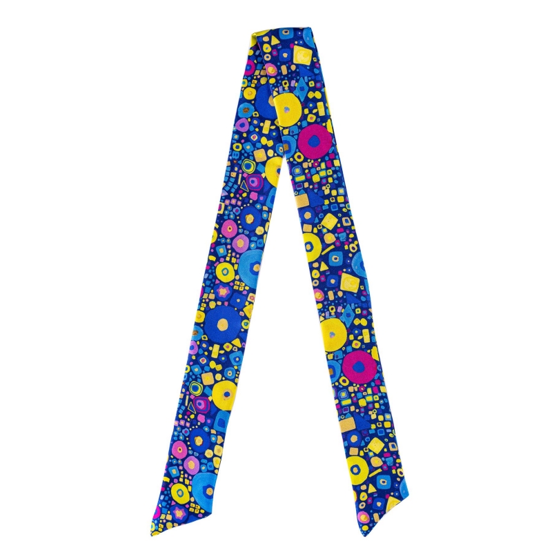 Twilly Silk Scarf Flying Colors yellow