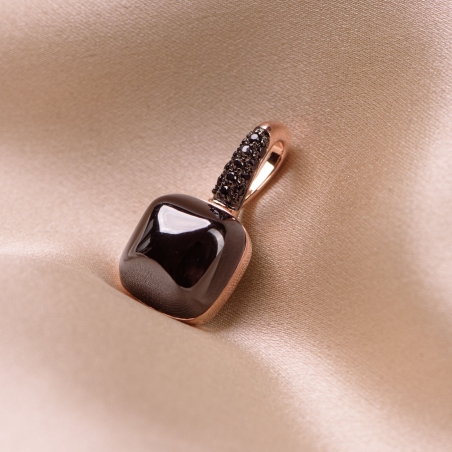 Sterling Silver Pendant Temptation Black Cz