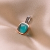 Sterling Silver Necklace Iconic Emerald Cat Eye