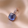 Sterling Silver Necklace Temptation Blue Velvet Cat Eye