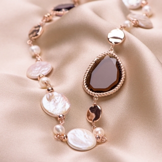 Sterling Silver pink Necklace Change the rule Sienna