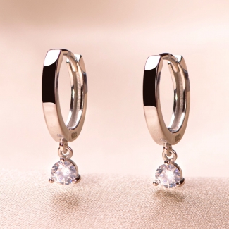 Sterling Silver Earrings Gioia white