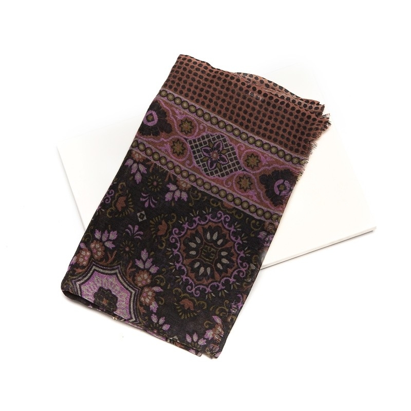 Wool scarf men Mila Shon kaki