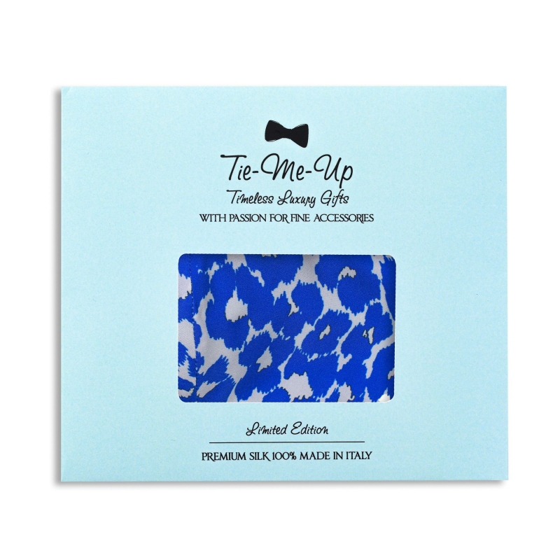 Masca matase Animal Print Blue azur