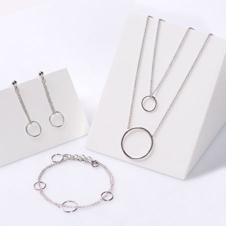 Gift Sterling 925 Silver Earrings, Necklace and Bracelet Be with you