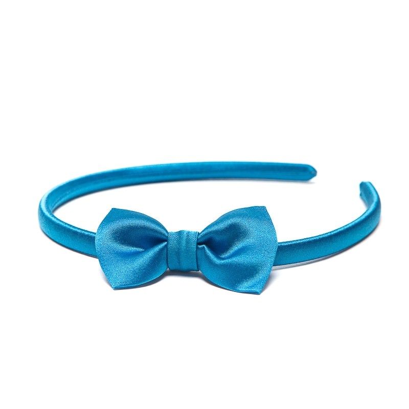 Headband with bow blue marine