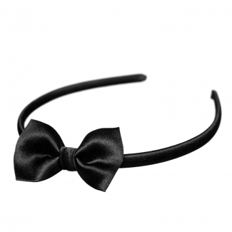 Headband negru cu fundita