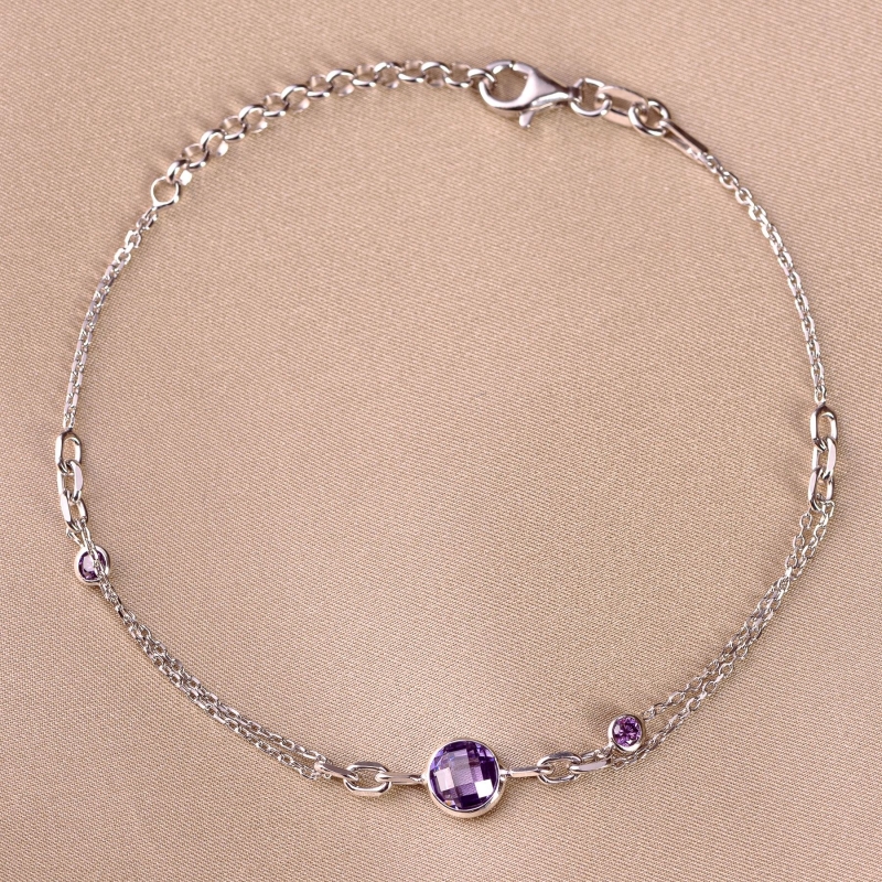 Sterling Silver Bracelet Lavanda Drop