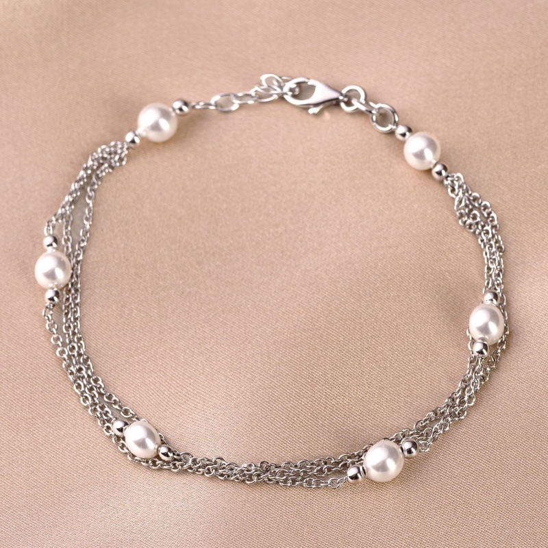 Sterling Silver Bracelet Amour Pearls