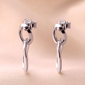 Sterling Silver Earrings Connected