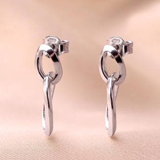 Sterling Silver Earrings Connected