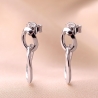 Sterling Silver Earrings Connected