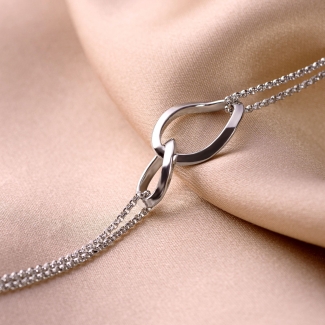 Sterling Silver Bracelet Almost Infinity