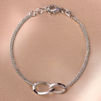 Sterling Silver Bracelet Almost Infinity
