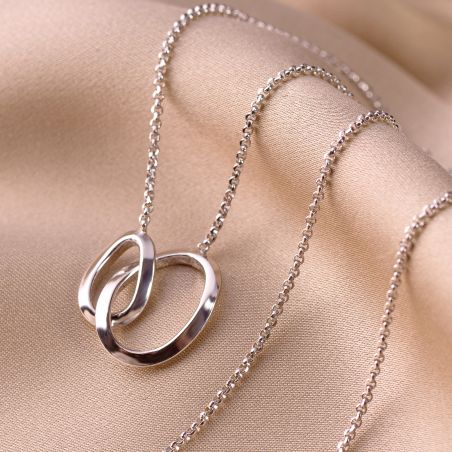 Sterling Silver Necklace Almost Infinity