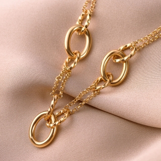 Sterling Silver Necklace Endeavour gold