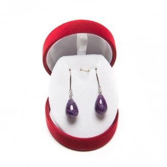 Silver amethyst earrings