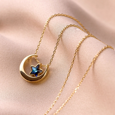 Sterling Silver Bermuda Blue Star & Moon