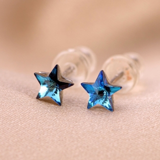 Cercei argint Bermuda Blue Star