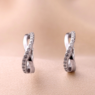 Sterling Silver Delicate Crown zirconia white