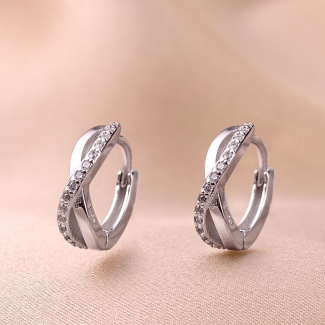 Sterling Silver Delicate Crown zirconia white