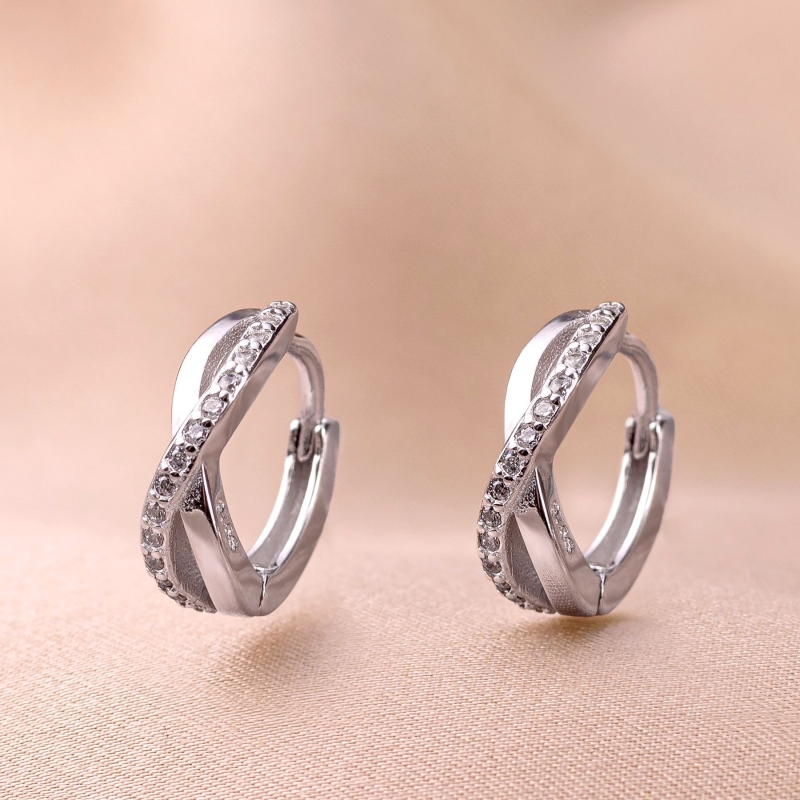 Sterling Silver Delicate Crown zirconia white