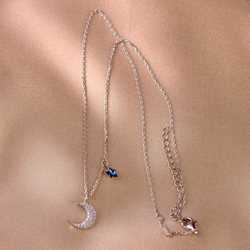 Colier argint Crescent & Star