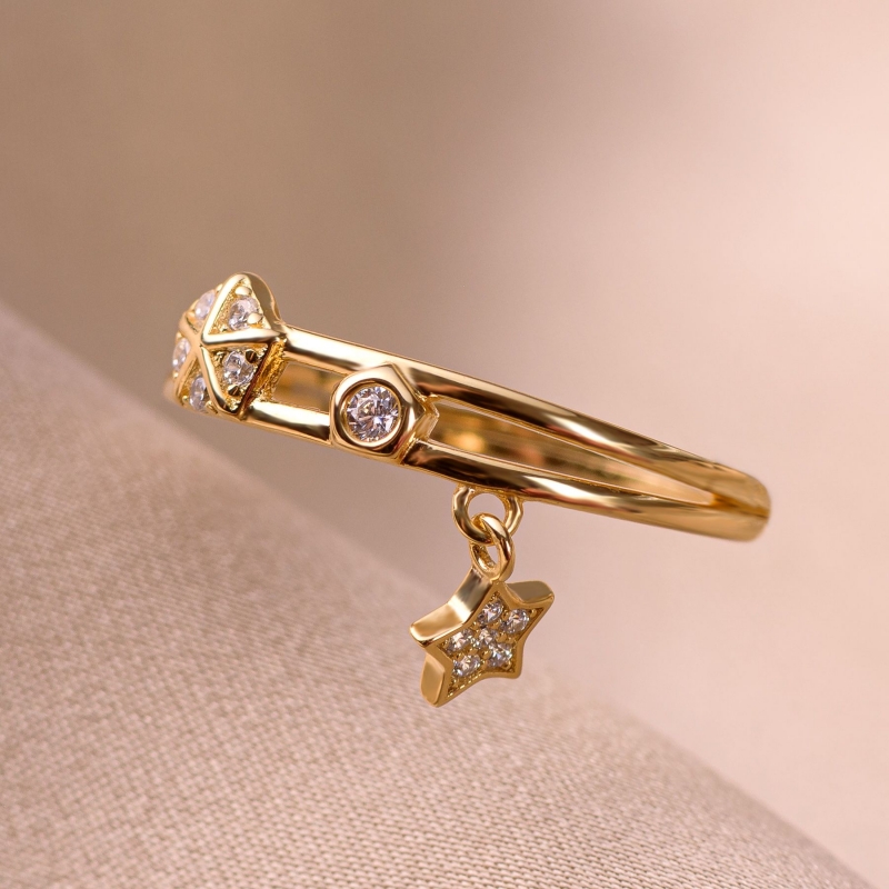 Sterling Silver Steps to My Dreams gold