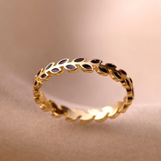 Sterling Silver Minimal 2 Rings gold