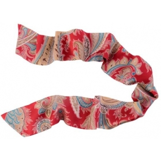 Eșarfă mătase naturală Paisley Marsala
