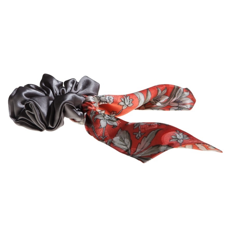 Hair twist gri şi eşarfă Vanity