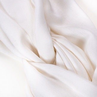 Cashmere and silk scarf Platine White