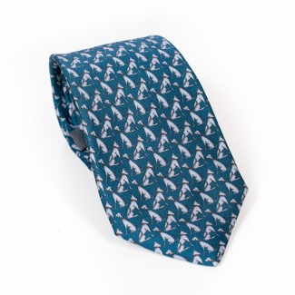 L. Biagiotti silk tie Out of Office dogs