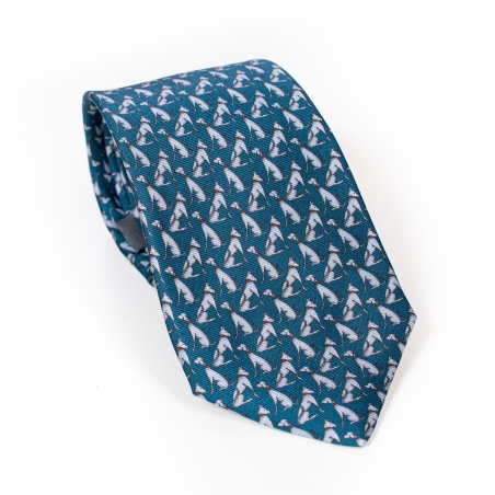 L. Biagiotti silk tie Out of Office dogs
