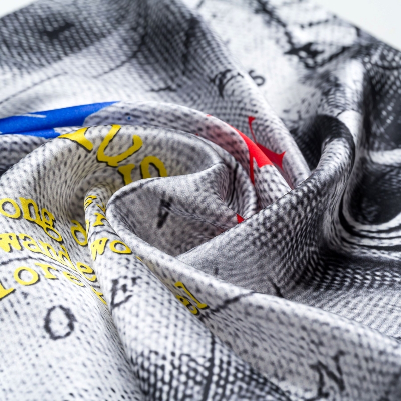 Silk Scarf Gaia just go grey