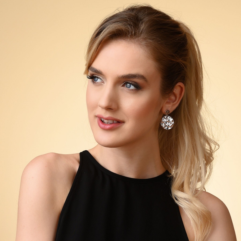 Sterling Silver Earrings Mirror Wonder