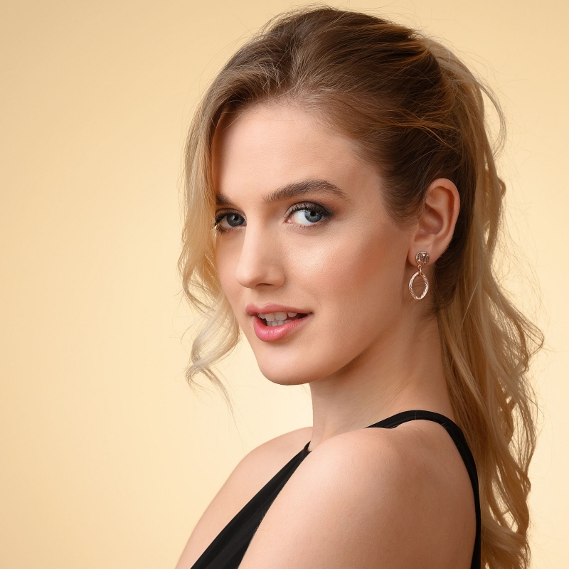 Sterling Pink Silver Earrings Venezia Mood