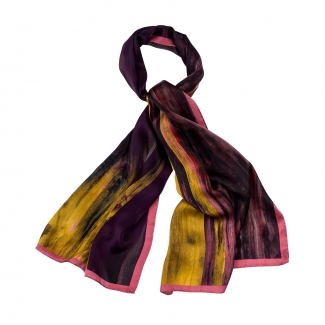 Silk shawl River Sunset