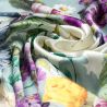 Silk scarf Panier des Fleur Ming vert