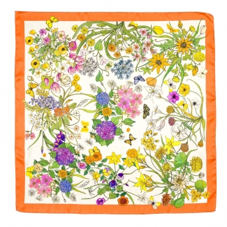 Silk scarf In My Beauty Dream orange