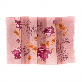  GIFT: Mila Schon scarf roses and rose quartz bracelet and crystal ice