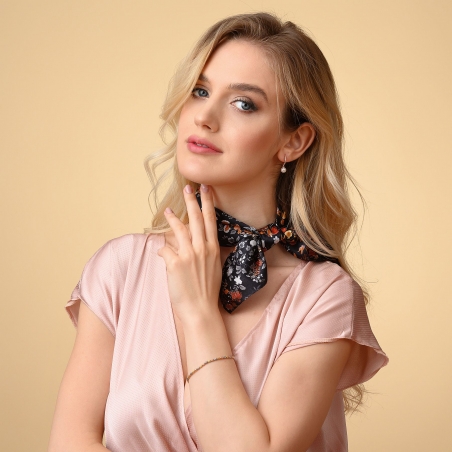 Esarfa matase S Be delicious black