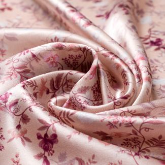 Silk scarf S Be delicious powder pink