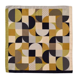 Silk scarf twill M It's time for London olive