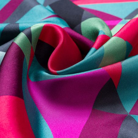 Silk scarf twill S Dance of Geometry