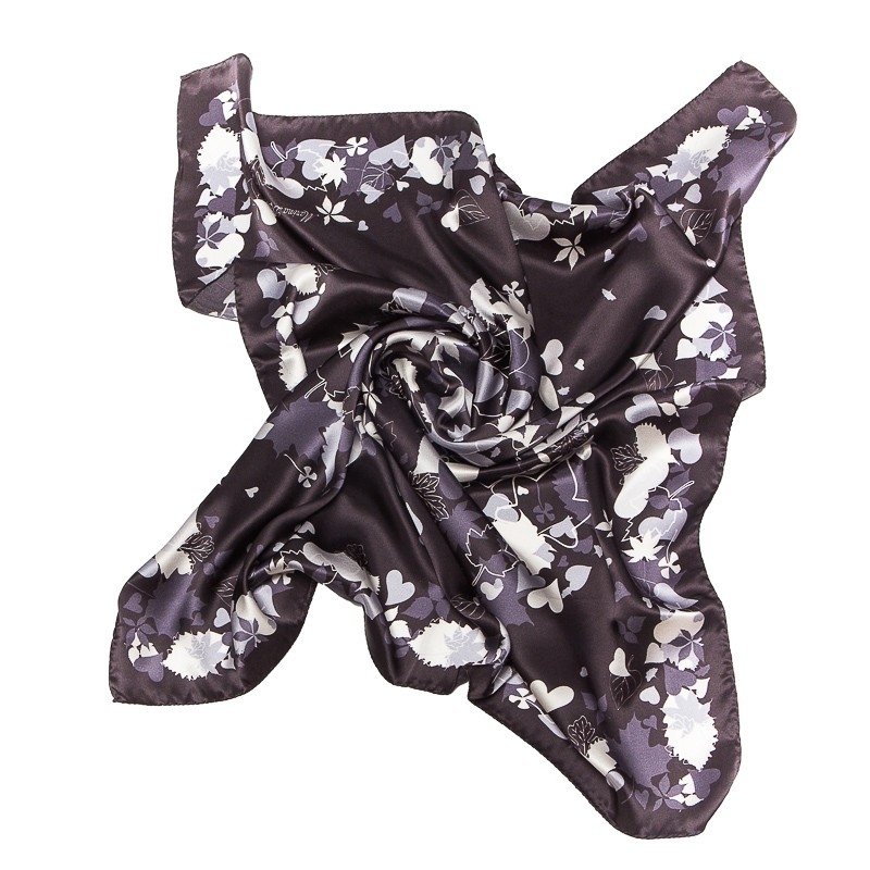  GIFT: Marina D`Este white scarf silver heart earrings hematite