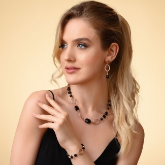 Sterling Silver pink Earrings Notte a Venezia