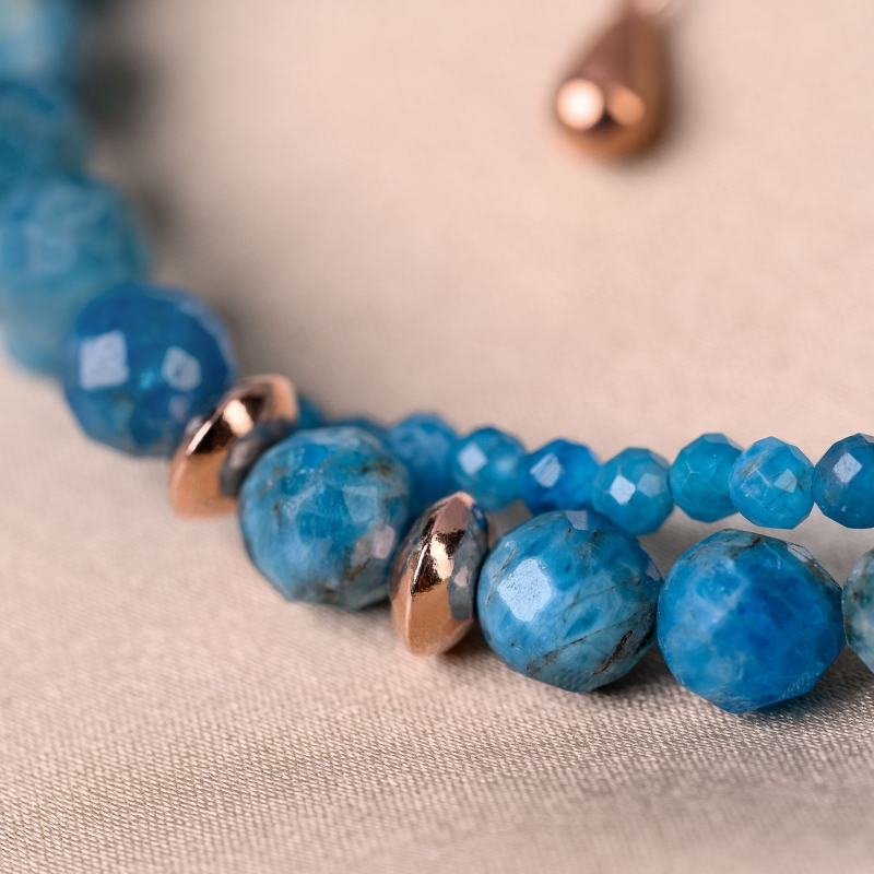 Sterling Silver Bracelet DB Apatite