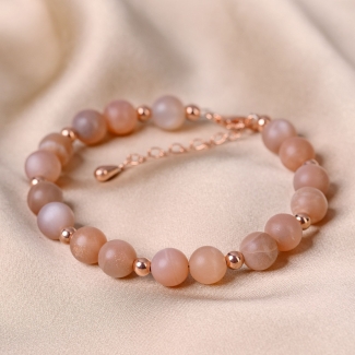 Bratara Classic piatra soarelui, argint placat cu aur roz 14K