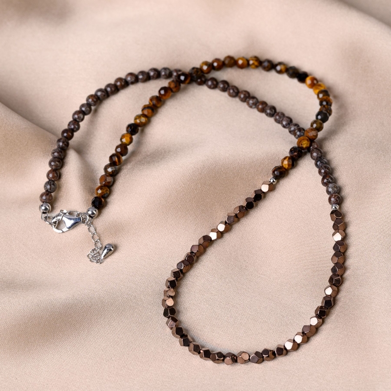 Sterling Silver Bracelet So Cool 2 in 1 Tiger Eyes